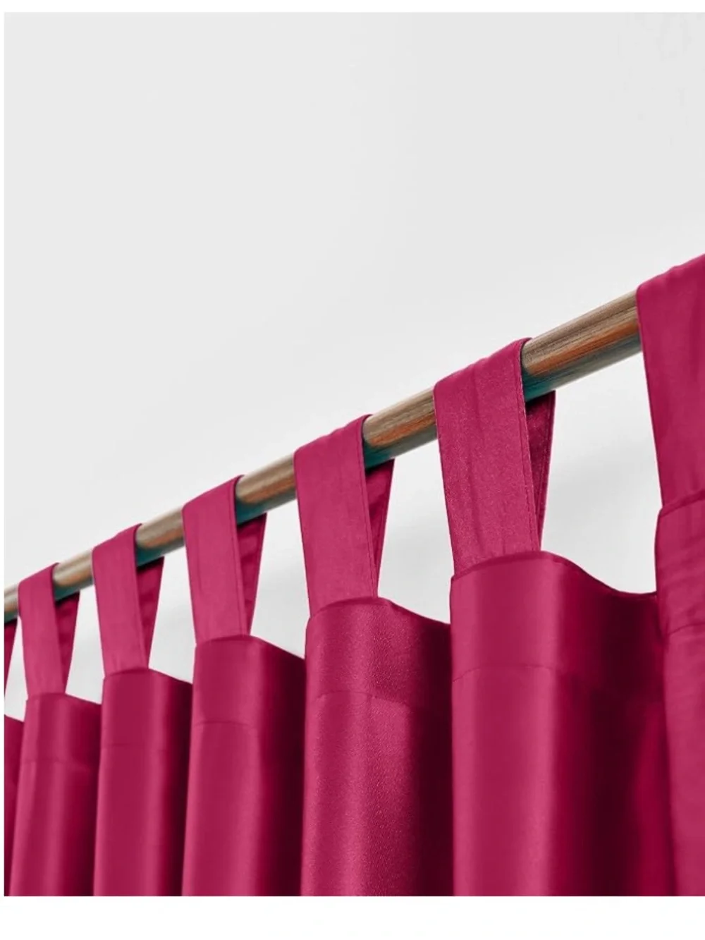Wamsutta hot pink tab loop drape window panels (2 panels)
